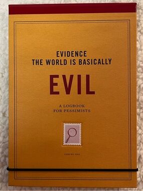 Knock Knock "Evidence the World is Basically Evil" Flip Top Notebook Journal